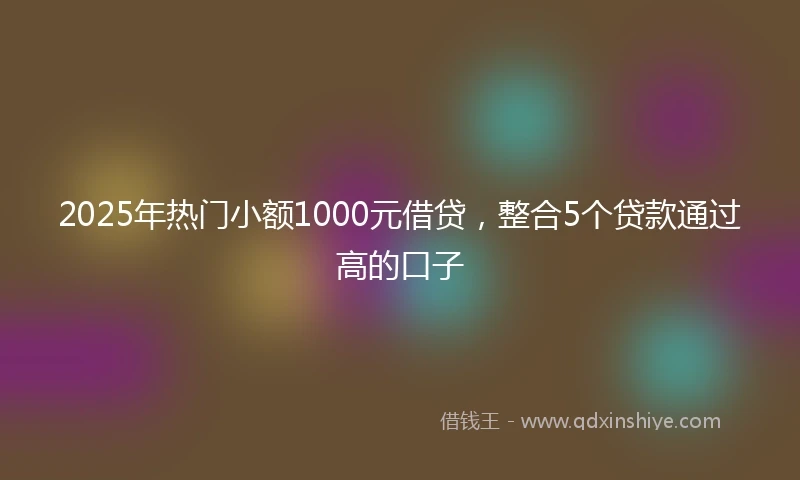 2025年热门小额1000元借贷，整合5个贷款通过高的口子
