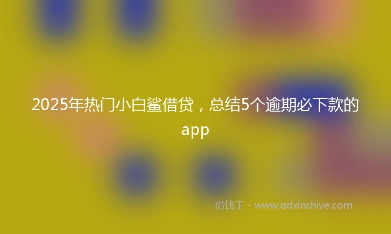 2025年热门小白鲨借贷，总结5个逾期必下款的app