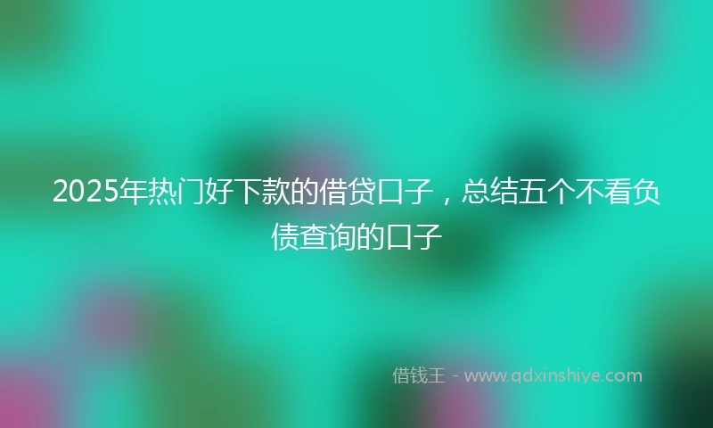 2025年热门好下款的借贷口子，总结五个不看负债查询的口子