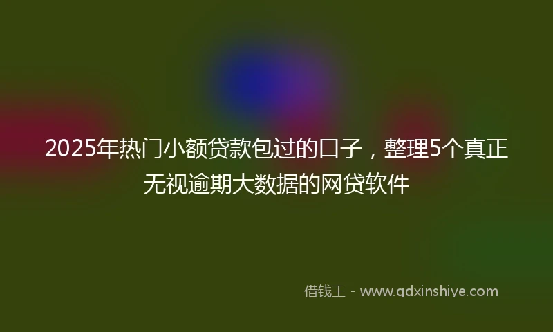 2025年热门小额贷款包过的口子，整理5个真正无视逾期大数据的网贷软件
