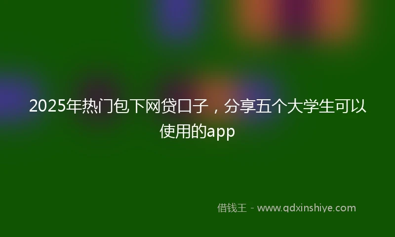 2025年热门包下网贷口子，分享五个大学生可以使用的app