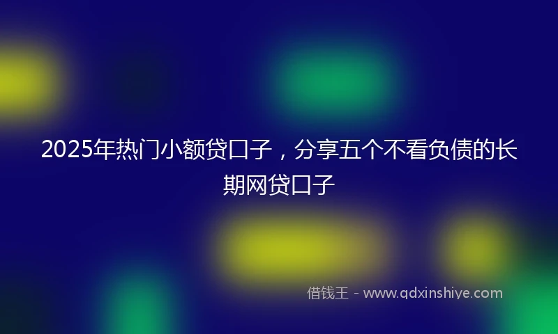 2025年热门小额贷口子，分享五个不看负债的长期网贷口子