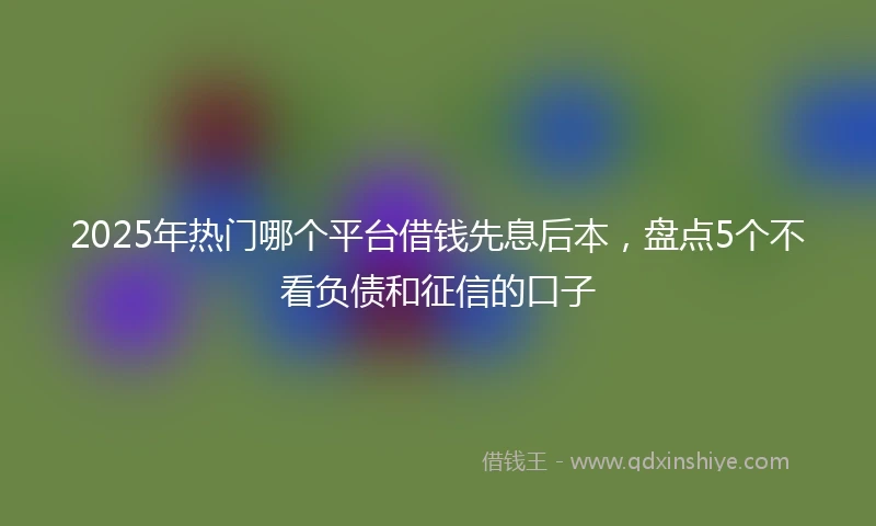 2025年热门哪个平台借钱先息后本，盘点5个不看负债和征信的口子