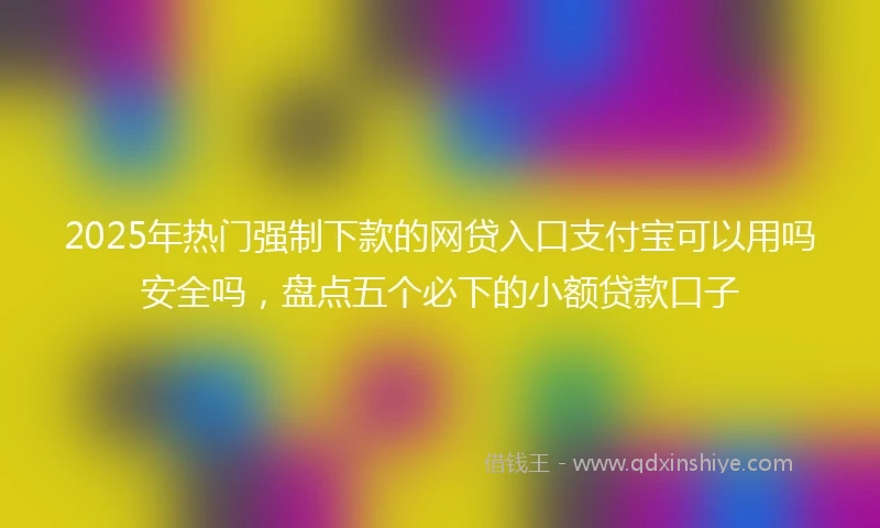 2025年热门强制下款的网贷入口支付宝可以用吗安全吗，盘点五个必下的小额贷款口子