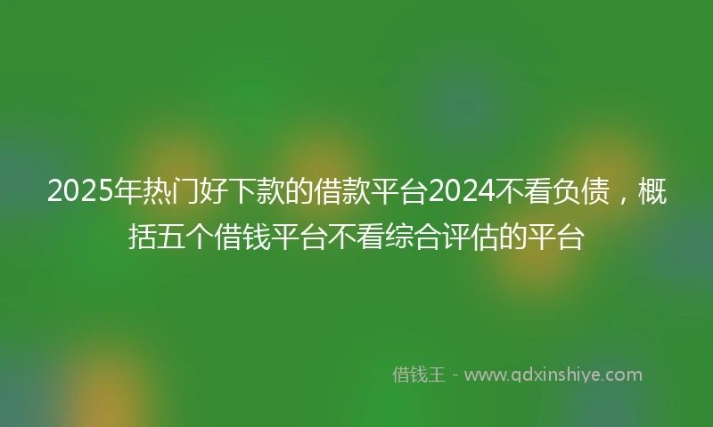 2025年热门好下款的借款平台2024不看负债，概括五个借钱平台不看综合评估的平台