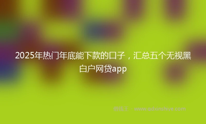 2025年热门年底能下款的口子，汇总五个无视黑白户网贷app