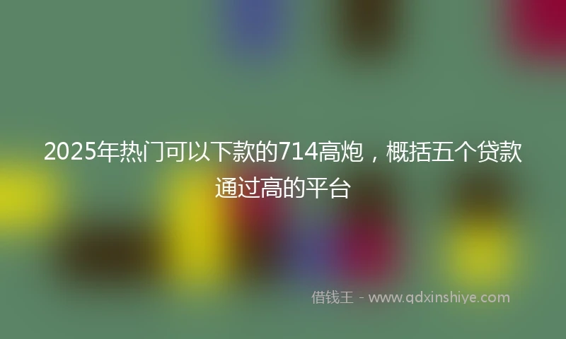 2025年热门可以下款的714高炮，概括五个贷款通过高的平台