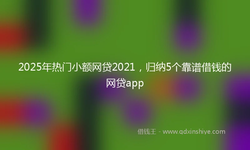 2025年热门小额网贷2021，归纳5个靠谱借钱的网贷app