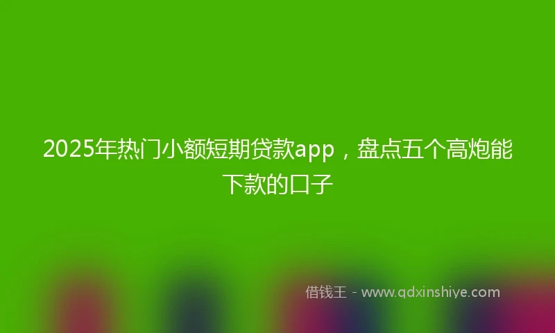 2025年热门小额短期贷款app，盘点五个高炮能下款的口子