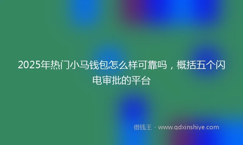 2025年热门小马钱包怎么样可靠吗，概括五个闪电审批的平台