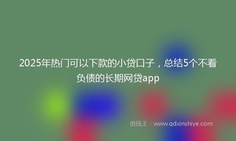 2025年热门可以下款的小贷口子，总结5个不看负债的长期网贷app
