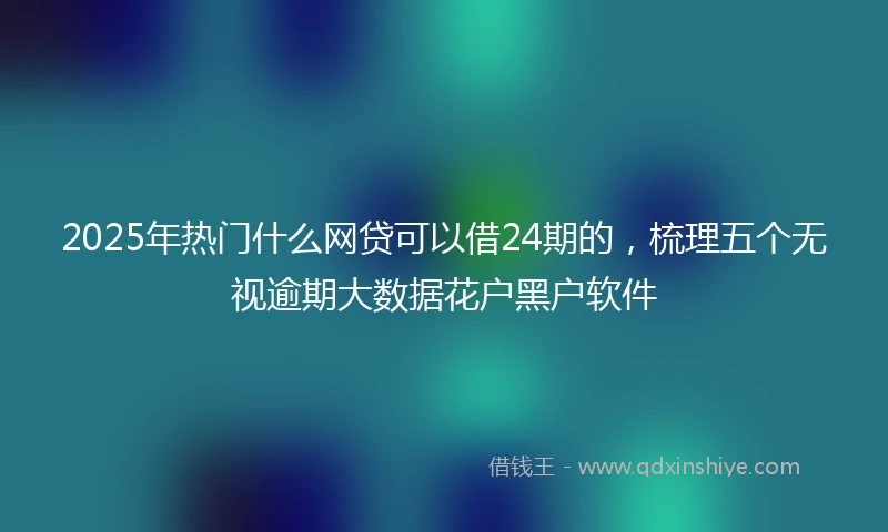 2025年热门什么网贷可以借24期的，梳理五个无视逾期大数据花户黑户软件