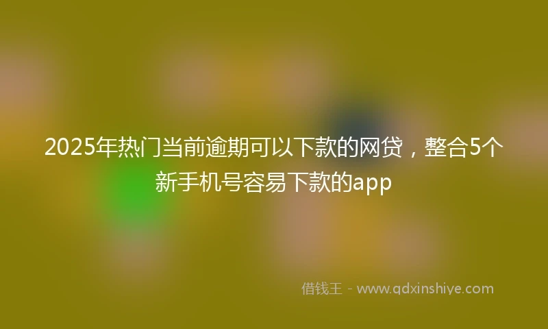 2025年热门当前逾期可以下款的网贷，整合5个新手机号容易下款的app