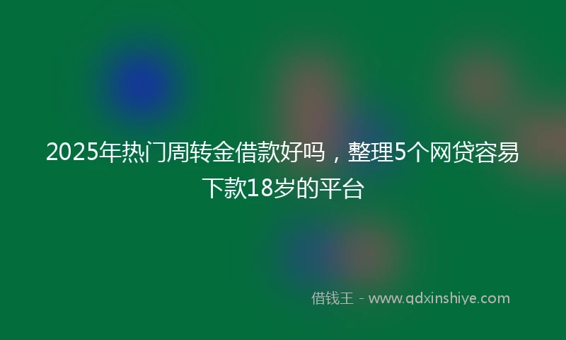 2025年热门周转金借款好吗，整理5个网贷容易下款18岁的平台