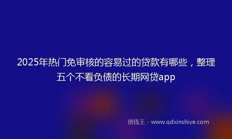 2025年热门免审核的容易过的贷款有哪些，整理五个不看负债的长期网贷app