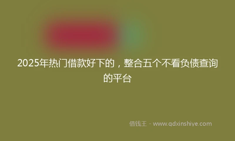 2025年热门借款好下的，整合五个不看负债查询的平台