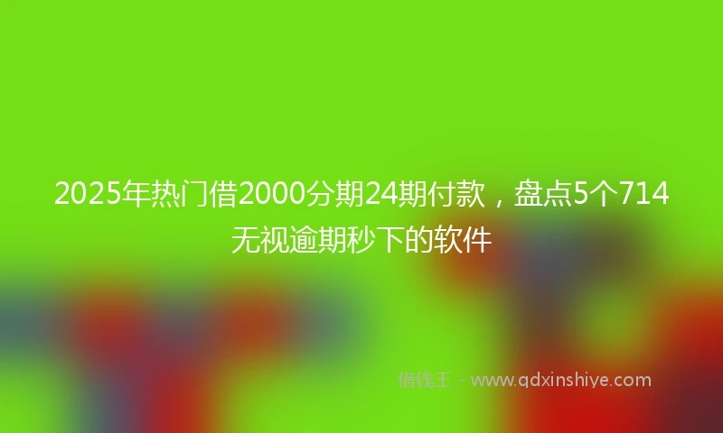 2025年热门借2000分期24期付款，盘点5个714无视逾期秒下的软件