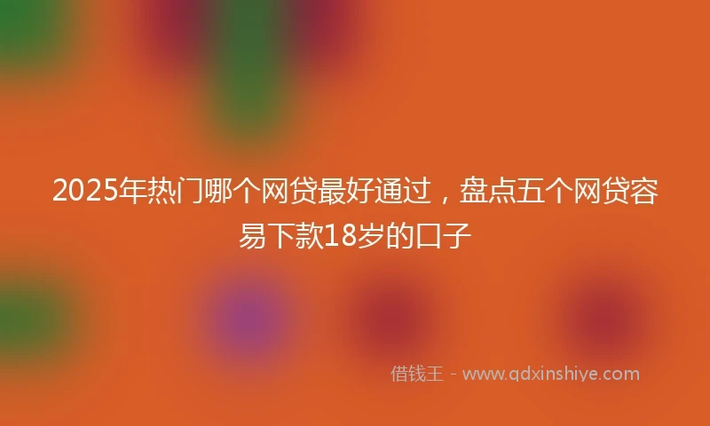 2025年热门哪个网贷最好通过，盘点五个网贷容易下款18岁的口子