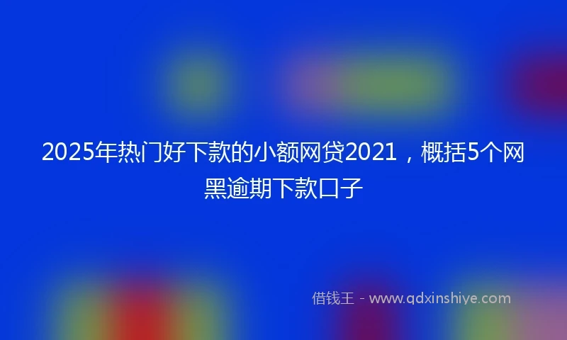 2025年热门好下款的小额网贷2021，概括5个网黑逾期下款口子