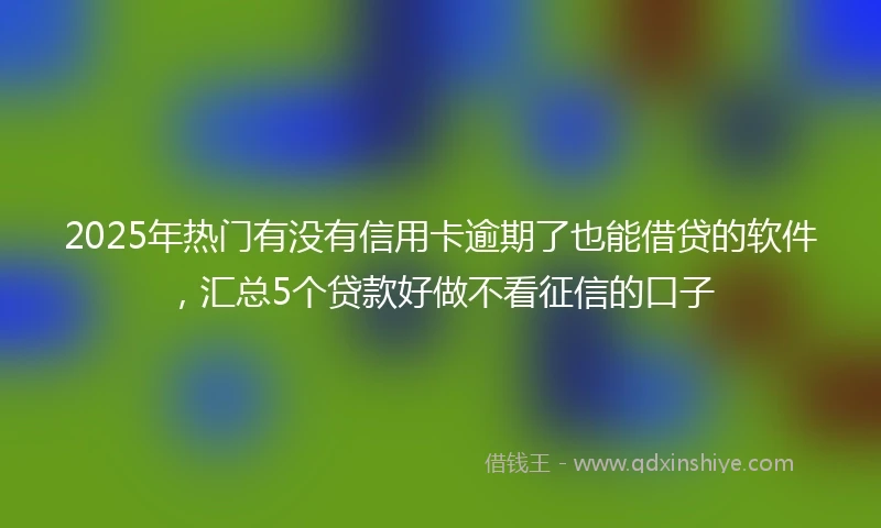 2025年热门有没有信用卡逾期了也能借贷的软件，汇总5个贷款好做不看征信的口子