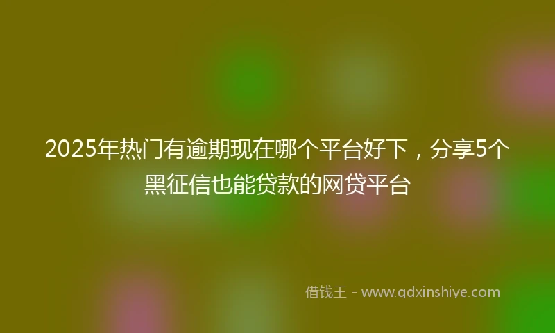 2025年热门有逾期现在哪个平台好下，分享5个黑征信也能贷款的网贷平台