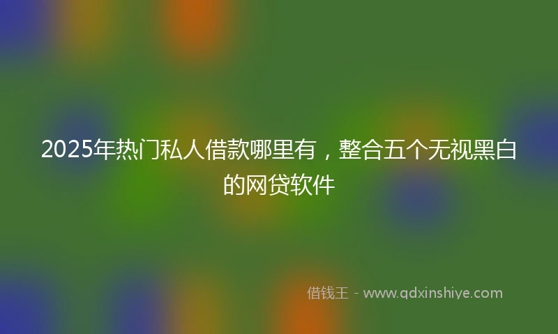 2025年热门私人借款哪里有，整合五个无视黑白的网贷软件