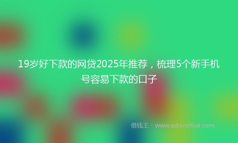 19岁好下款的网贷2025年推荐，梳理5个新手机号容易下款的口子