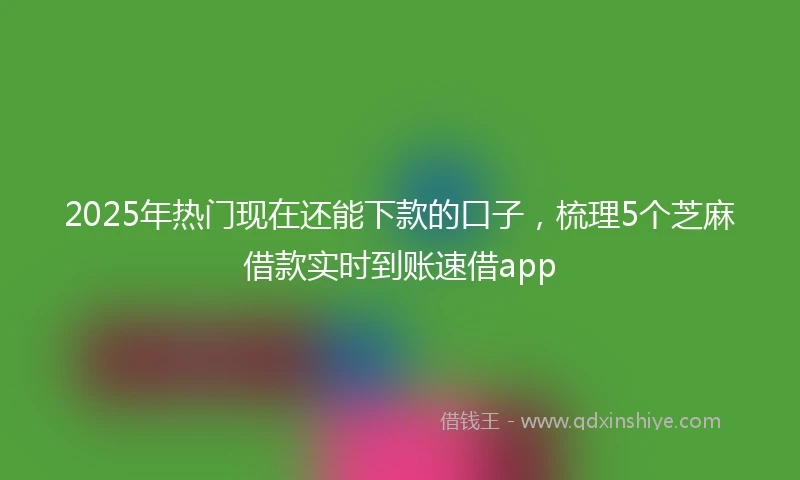 2025年热门现在还能下款的口子,梳理5个芝麻借款实时到账速借app