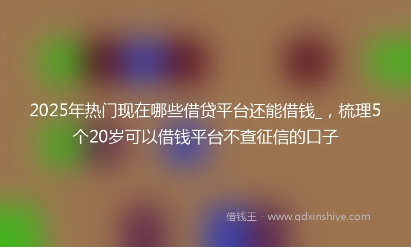 2025年热门现在哪些借贷平台还能借钱_，梳理5个20岁可以借钱平台不查征信的口子