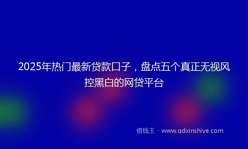 2025年热门最新贷款口子，盘点五个真正无视风控黑白的网贷平台
