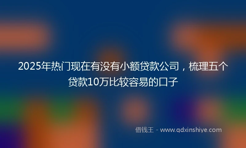 2025年热门现在有没有小额贷款公司，梳理五个贷款10万比较容易的口子