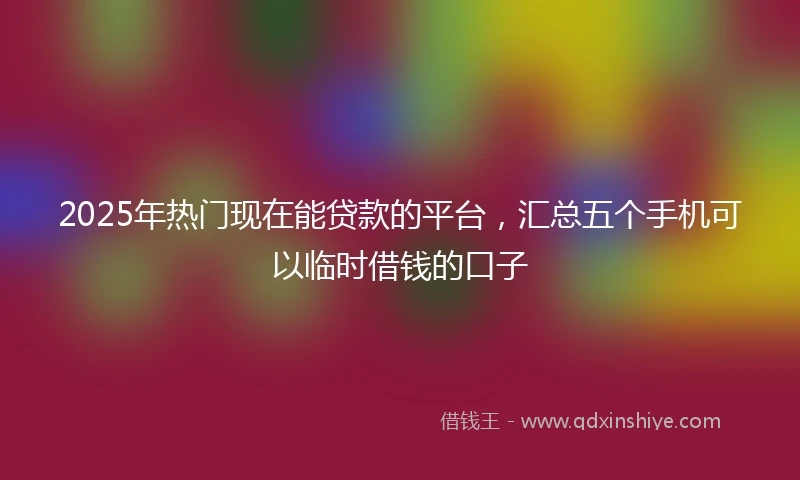 2025年热门现在能贷款的平台，汇总五个手机可以临时借钱的口子