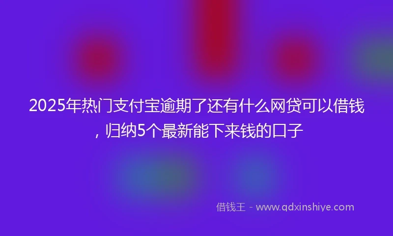 2025年热门支付宝逾期了还有什么网贷可以借钱，归纳5个最新能下来钱的口子
