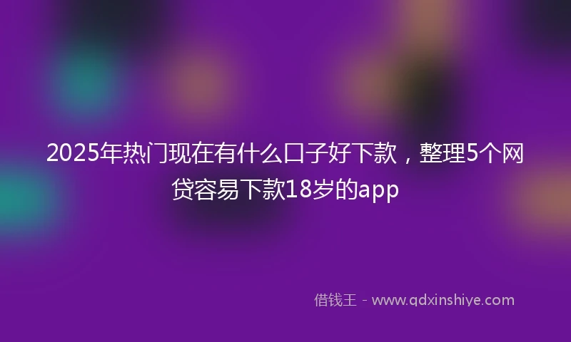 2025年热门现在有什么口子好下款，整理5个网贷容易下款18岁的app