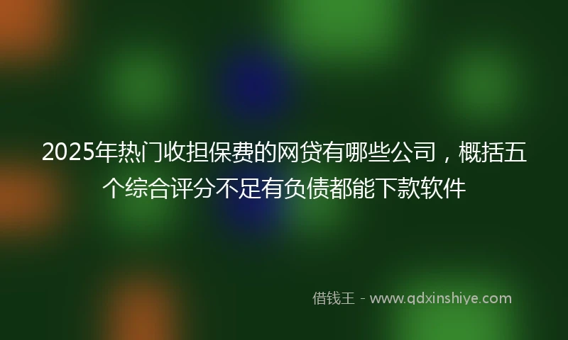 2025年热门收担保费的网贷有哪些公司，概括五个综合评分不足有负债都能下款软件