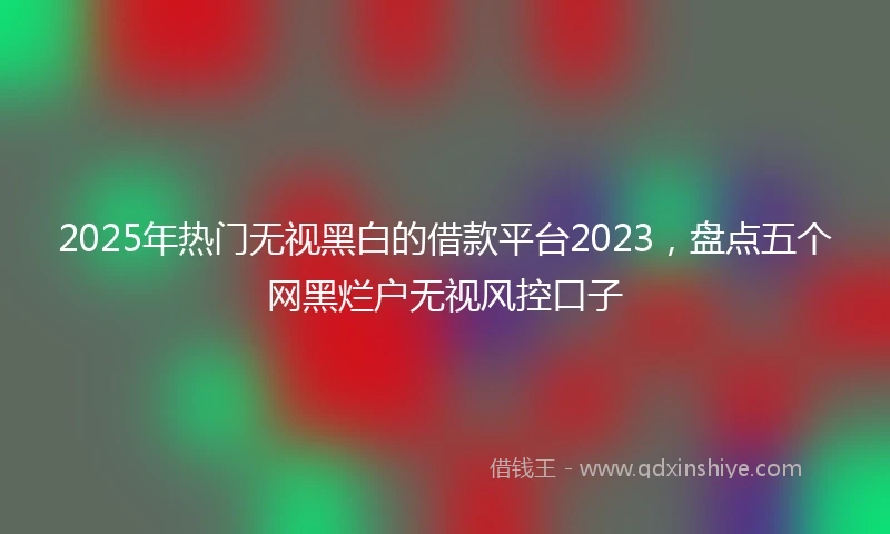2025年热门无视黑白的借款平台2023，盘点五个网黑烂户无视风控口子