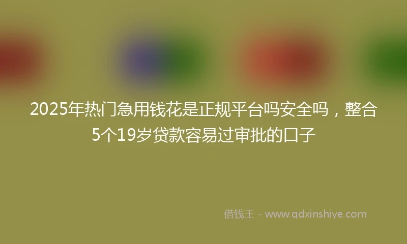 2025年热门急用钱花是正规平台吗安全吗，整合5个19岁贷款容易过审批的口子