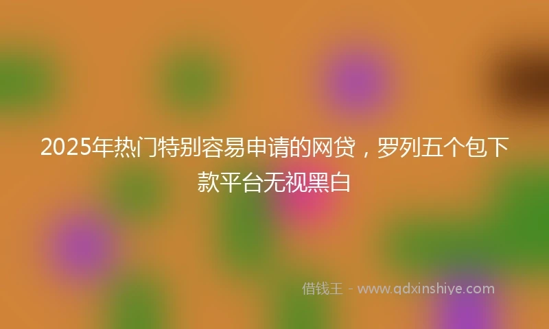 2025年热门特别容易申请的网贷,罗列五个包下款平台无视黑白