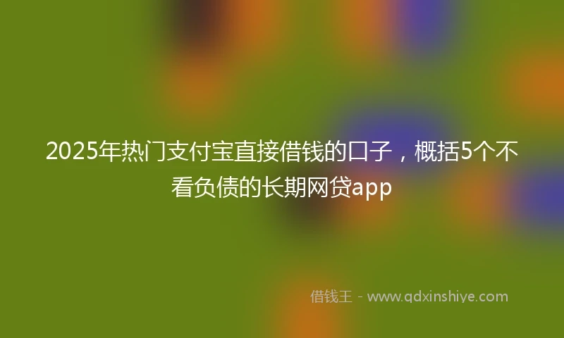 2025年热门支付宝直接借钱的口子，概括5个不看负债的长期网贷app