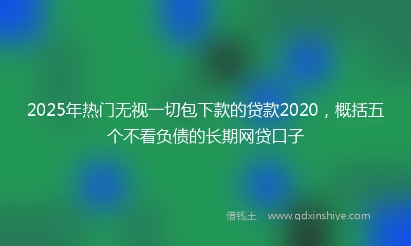 2025年热门无视一切包下款的贷款2020，概括五个不看负债的长期网贷口子