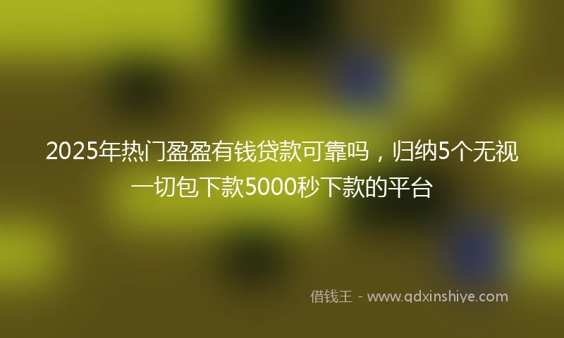2025年热门盈盈有钱贷款可靠吗，归纳5个无视一切包下款5000秒下款的平台
