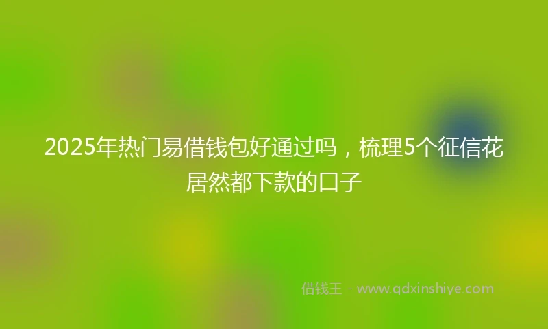 2025年热门易借钱包好通过吗，梳理5个征信花居然都下款的口子