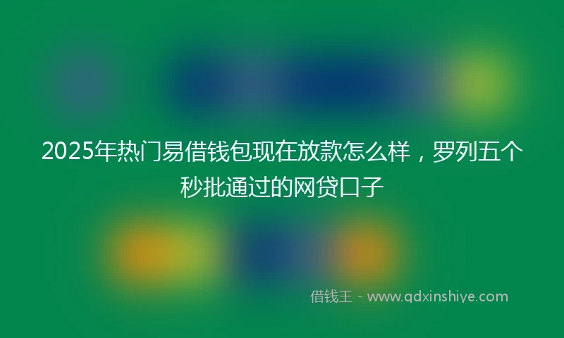 2025年热门易借钱包现在放款怎么样，罗列五个秒批通过的网贷口子