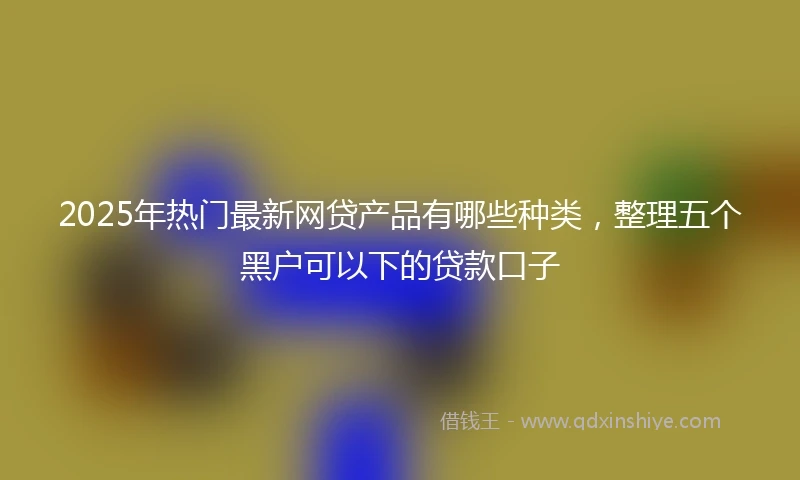 2025年热门最新网贷产品有哪些种类，整理五个黑户可以下的贷款口子