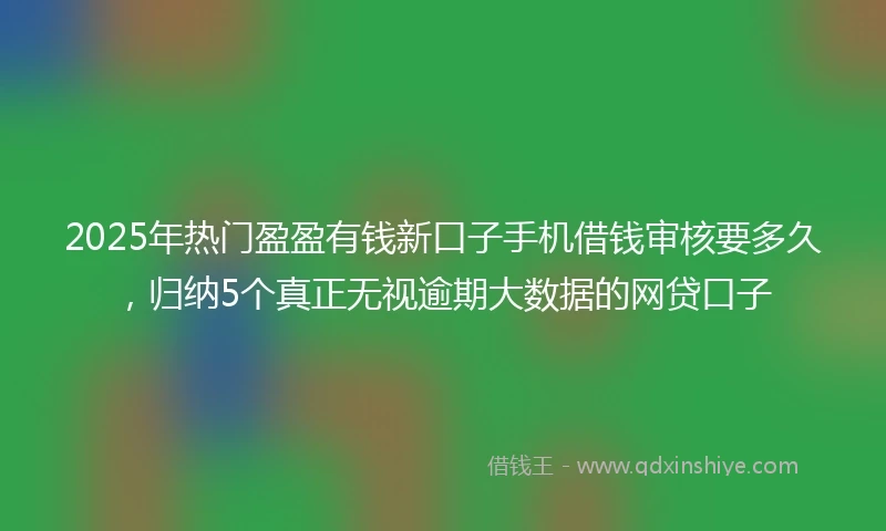 2025年热门盈盈有钱新口子手机借钱审核要多久，归纳5个真正无视逾期大数据的网贷口子