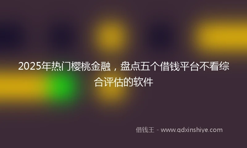 2025年热门樱桃金融，盘点五个借钱平台不看综合评估的软件