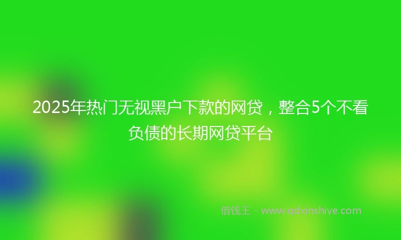 2025年热门无视黑户下款的网贷，整合5个不看负债的长期网贷平台