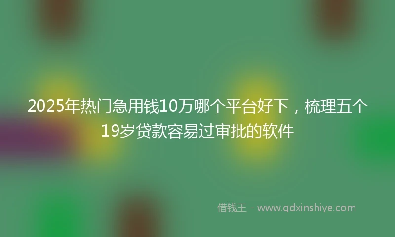 2025年热门急用钱10万哪个平台好下，梳理五个19岁贷款容易过审批的软件