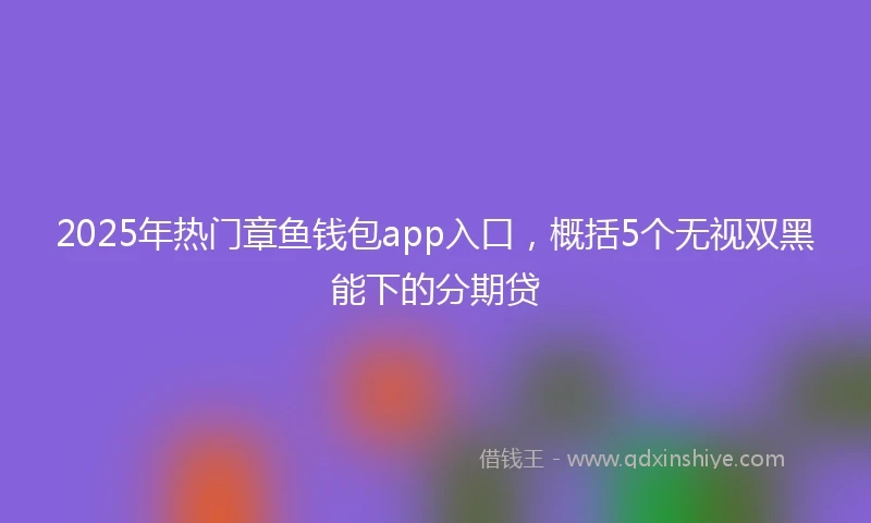 2025年热门章鱼钱包app入口，概括5个无视双黑能下的分期贷