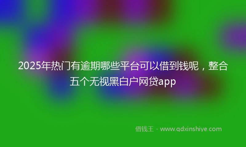 2025年热门有逾期哪些平台可以借到钱呢，整合五个无视黑白户网贷app
